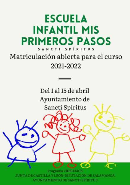 MATRICULACIÓN ESCUELA INFANTIL CURSO 2021-2022