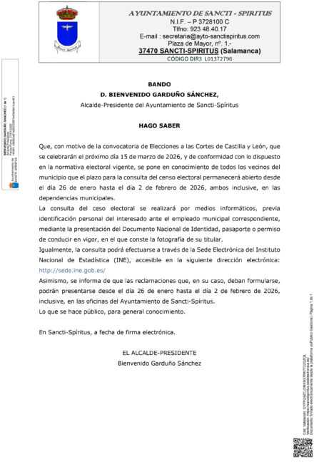 CONSULTA CENSO ELECTORAL ELECCIONES CORTES CASTILLA Y LEÓN